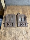 Antique Cherub No 10 Parlor Wood Stove Doors Ornate Cast Iron Parts Pair Set Usa
