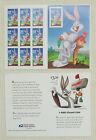 Five Booklets X 10   50 Of Looney Tunes Bugs Bunny Complete Set Us Postage Stamp