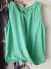 Habitual Kids Girls Size 16 Green Sleeveless Front Twist Top