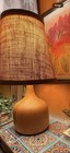 Vintage Hand Turned Wooden Lamp  Drum Shade