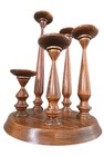 Vintage Wooden 5 Tier Candle Holder Candelabra Turned Spindle 12  Tall
