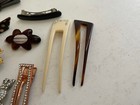 Mixed Lot 28 Pieces Some Vintage Hair Clips Barettes Pins Combs Accessories