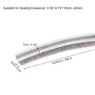 Brush Weather Stripping Adhesive Felt Door Seal Strip Pile 590 6  X 0 24  Gray