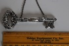 Antique Victorian Era Chatelaine Sterling Silver Skeleton Key Sewing Needle Case