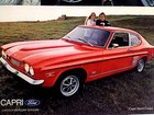 1971 Mercury Capri Sport Coupe Automobile Original Print Ad Sexy European Car
