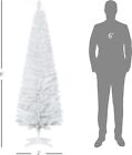 6-foot Artificial Christmas Tree White Unlit Slim Skinny Pencil 390 Branch Tips