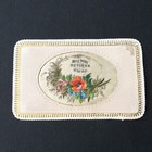 19th Century Victorian Card 19thc Returns Of The Day Scrap Wafers Glossy Silk Card