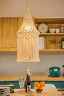  Macrame Lamp Shade Boho Hanging Pendant Light Cover Modern Office Bedroom 