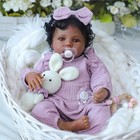 Realistic Reborn Baby Dolls Black Girl     18 Inch African American