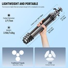 Neewer Lt38 61  Travel Tripod Carbon Fiber 360   Pan Tilt Low Profile Ball Head