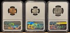 Dominican Republic 1 10 25 Centavos 1963  Ngc Ms 66 Gem Unc   Bu  3x Set   C9