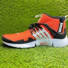 Nike Air Presto Mid Utility Mens Size 12 Orange Black Athletic Shoes Sneakers