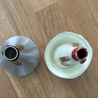 Humes   Berg Stone Lined Trumpet Cup Mute White red   Aluminum Straight Mute