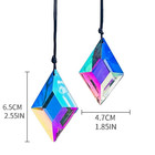 2pcs Diamond Crystal Sun Catcher Rainbow Prism Light Maker Window Decor - New