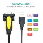 5ft Usb To Rs232 Serial Adapter Db9-male  Thumbscrew  Prolific Pl2303ta Chipset 