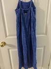 Abercrombie Kid Girls Blue Eyelet Jumpsuit  Adjustable Straps  Size 9 10