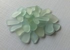 36 Pcs Pale Seafoam Beach Combed Sea Glass  Jewelry Quality Smalls