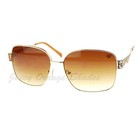 Womens Square Metal Frame Sunglasses Chic Stylish Fashion