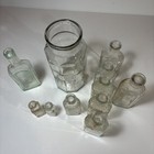 Antique Embossed Bottle Lot Drug Store   Apothecary Pharmacy Medicine 15 Pcs
