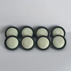 Vintage Shank Buttons Two-tone Green Plastic 8 Pieces Nos 18mm 