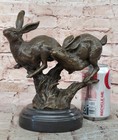 Vintage Austrian Vienna Rabbit Hare Hot Cast Real 100  Bronze Sculpture Statue