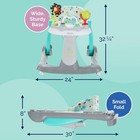 Kolcraft Tiny Steps 2 In 1 Foldable Infant And Baby Push Walker With Wheels  Sea