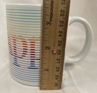 Vintage Apple Computers Coffee Cup mug Rainbow Striped Window Blind Roygbiv