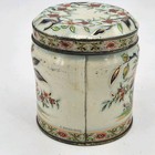 Vintage Daher Lidded Biscuit Tin With Victorian Floral Butterfly Pattern England