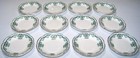 Antique Green Transferware Butter Pat Gild Trim 2 75    - Lot Of 12