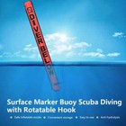 Surface Marker Buoy Scuba Diving With Rotatable Hook Sausage Signal Tube Smb