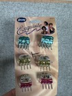 Vintage 1999 Goody Small Claw Hair Clips Exquisite Blue Pink Gold Y2k New