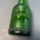 Antique Forest Green Glass Ginger Beer Bottle - Lake Erie Bottling Works Canton