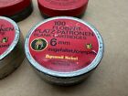 Vintage Lot 4 Pellet Gun Cartridges Tins Metal Germany Czechoslovakia Brazil