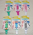 2 Pk Pbnj Paci Holder Fasten Strap Clip Pacifier Binky Baby Infant