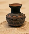 Miniature Navajo Pottery Vase Southwest Native Art  Signed Michael Charlie 