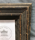 Antique Vtg Reclaimed 8x10 2-piece Wide Stained Wood Picture Frame Old 1619-25b