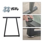 Modern Black Metal Table Legs Heavy Duty Frame For Furniture Wood Top Desk And