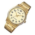 Casio Enticer Men s Analog Gold Dial Stainless Steel Men s Watch Mtp-v001g-9budf