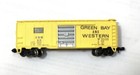 N Bachmann Silver Series 40    Box Car Railroad Train  green Bay   Western  70086 