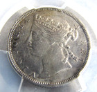 Hong Kong Km7 20 Cents 1867 Pcgs Genuine  cleaned Xf Details  Reverse Rotated  