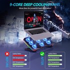 Laptop Cooling Pad  Gaming Laptop Cooler With 9 Quiet Fans  Laptop Cooling Stand