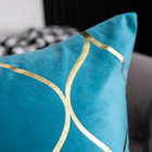 18x18 Inch Gold Velvet Throw Pillow Covers  2 Pack Square Decorative Pillow Case