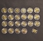 Canada Toonie  2 Dollar Colourized   Non-colour 23 Coin Set  2017 - 2024