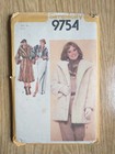 2 Vtg Misses Coat Patterns Simplicity 9754 Sz 10 Mccalls 5080 Cape Poncho 10-12