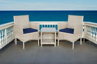 Outdoor Wicker Conversation 3 Piece Bistro Set Garden Patio Yard Porch Furniture