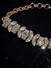 Rhinestone Pet Collar Necklace  Gold-tone  Italy