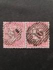 Queen Victoria Gb 4d Pair Sg 66b Used Dwarf Well Centered Good Perforation Vf