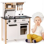 Robud Kids Wooden Pretend Kitchen Play Set  Toddler Cooking Learning Toy For 3 