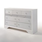 Naima White Finish Dresser For Bedroom With Jewelry Drawers Storage Modern Chest