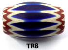 Beautiful Oval Antique Venetian Chevron Trade Bead African Tr8 Bg 4 Murano